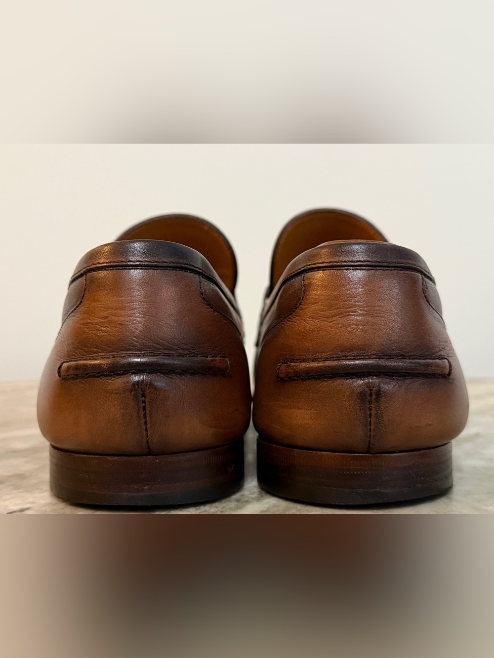 GUCCI Jordaan Horsebit Brown Ombre Leather Loafer 11/11.5 US 1953 Moccasin $1100 - Picture 6 of 10